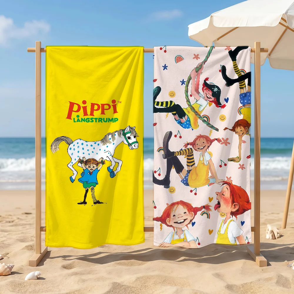 Fun P-Pippi Longstocking Towel Sports Quick Dry Travel Camping Sandproof Soft Light Large Beach Towel