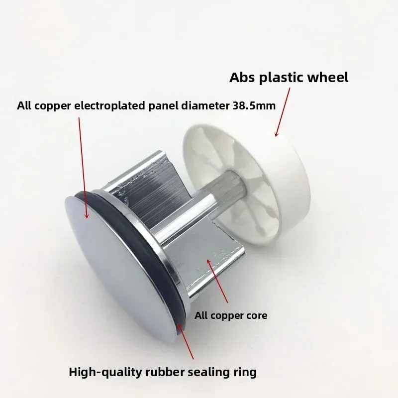 Stopper Sprung Plug Chrome Finish 38mm for Kitchen & BathroomBag Multi Modern Round Pop-Up Push Drain