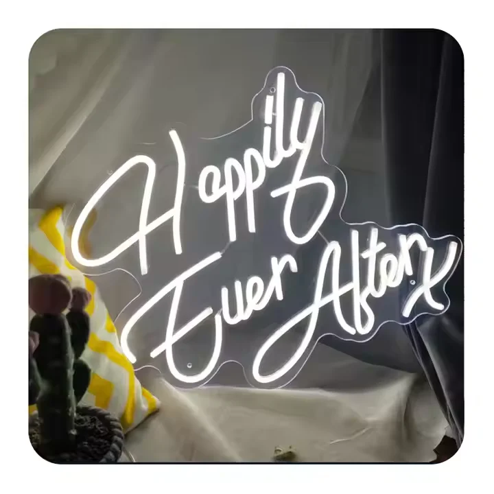 Bezpłatny Projekt na Zamówienie Hurtowa Sprzedaż Neonowych Znaków LED do Dekoracji Ślubnych Montowanych na Ścianie IP65 Podświetlane Litery do Oświetlenia Reklamowego