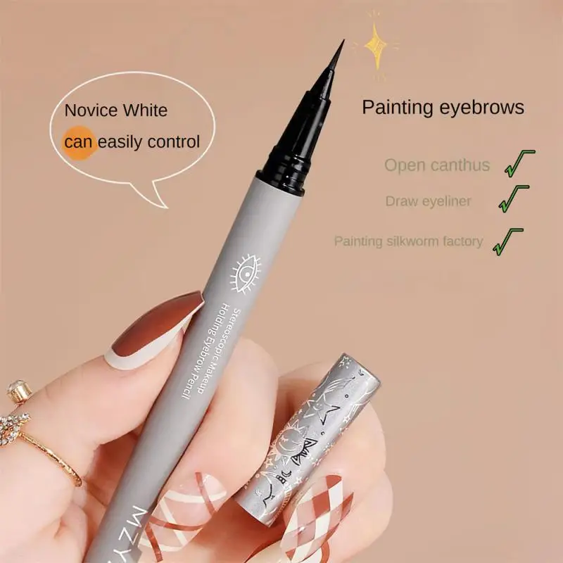 Ultra Fine Liquid Water Eyebrow Pen Long Lasting No Blooming Eyeliner Waterproof Sweat-proof Wild Eyebrow Tattoo Pen Makeup