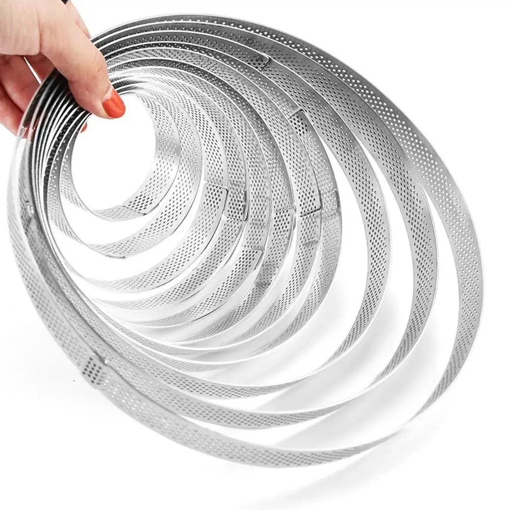 Bakeware Perforated Decorating Tool Stainless Steel Tartlet Molds Cake Mold Circle Mould Tart Ring