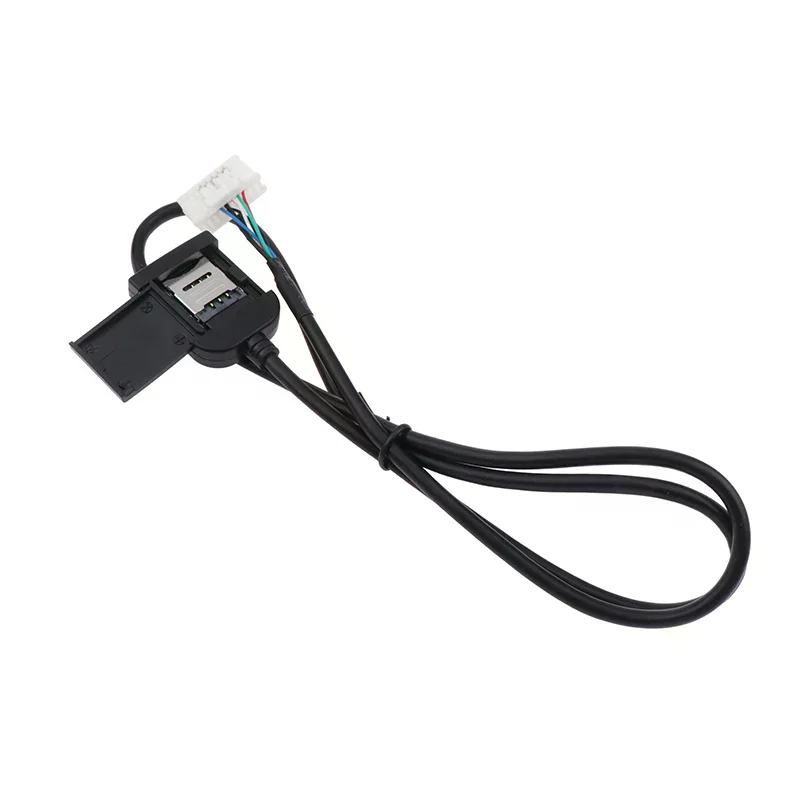 SIM Card Slot Adapter with 20Pin Cable Connector, Replacement Part for Android Multimedia Radio GPS 4G, Car Accessory