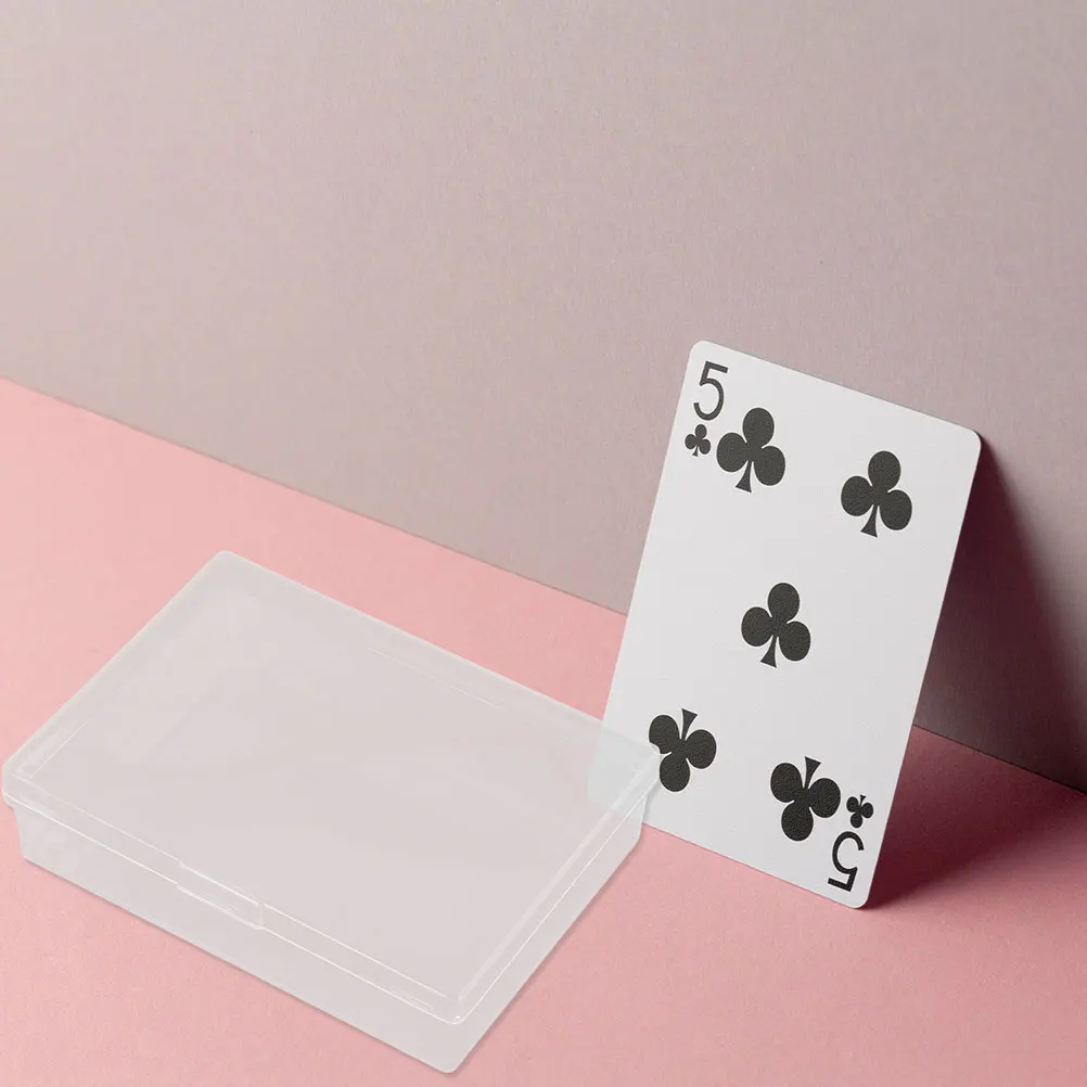 Scatola porta carte da 4 pezzi Custodia da gioco trasparente Custodie trasparenti Porta biglietti da visita Organizzatore in plastica