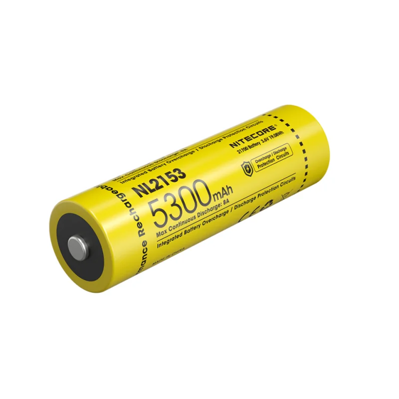 Imagem -02 - Bateria Recarregável do Li-íon de Nitecore Nl2153 5300mah 3.6v 21700