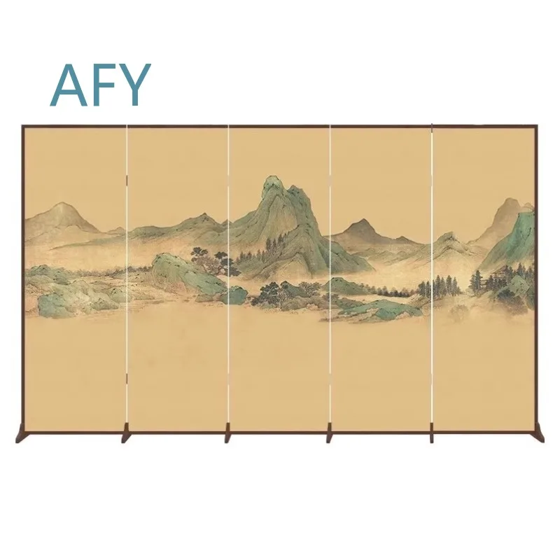 Chinese Style Folding Screen Partition for Living Room for Home Use Foldable Entrance Door Movable Bedroom Divider Luxury