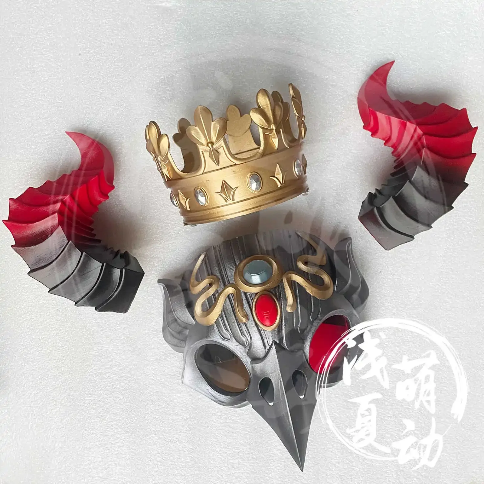 Fools Gold Identity Ⅴ Luminescent Mask Crown Horn Props Cosplay Props Halloween Christmas Fancy Party Costumes Accessories