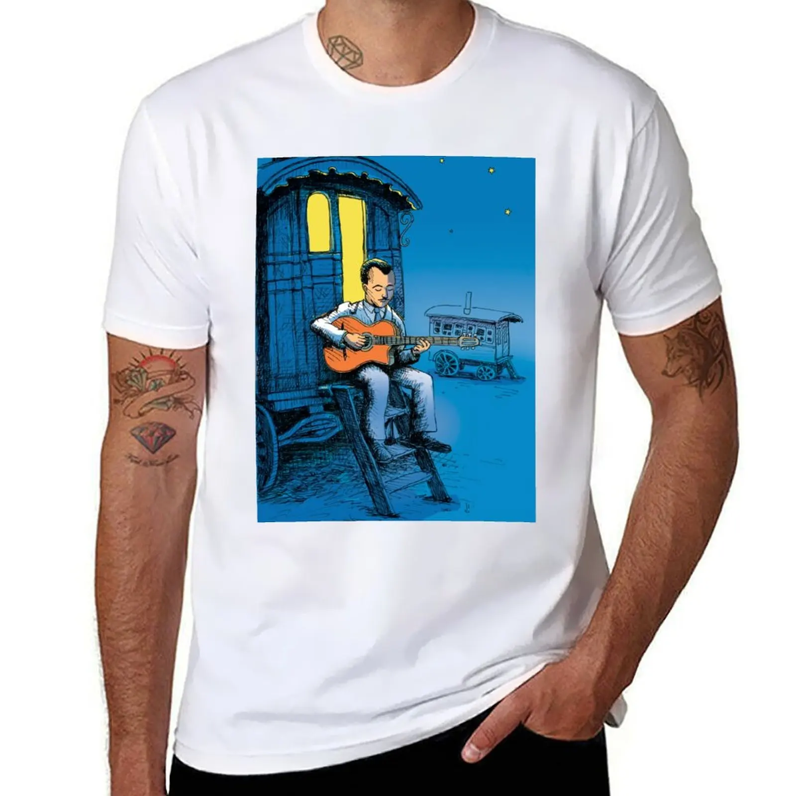 

Django Reinhardt T-shirt kawaii clothes aesthetic clothes plain black t shirts men