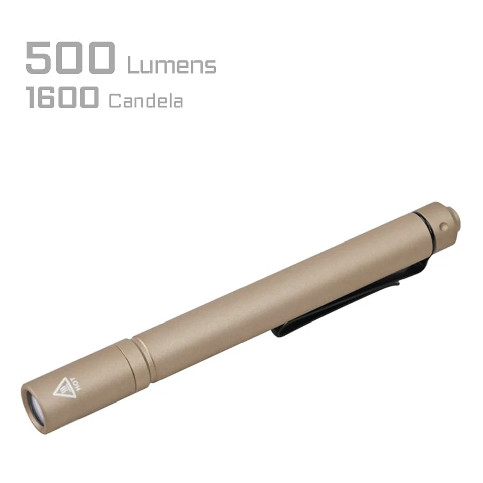 Acebeam PT20 10880 USB-C Li-ion Battery EDC Portable Penlight 500 lumens 80 meters HL4X LED AAA Pen Flashlight for daily use
