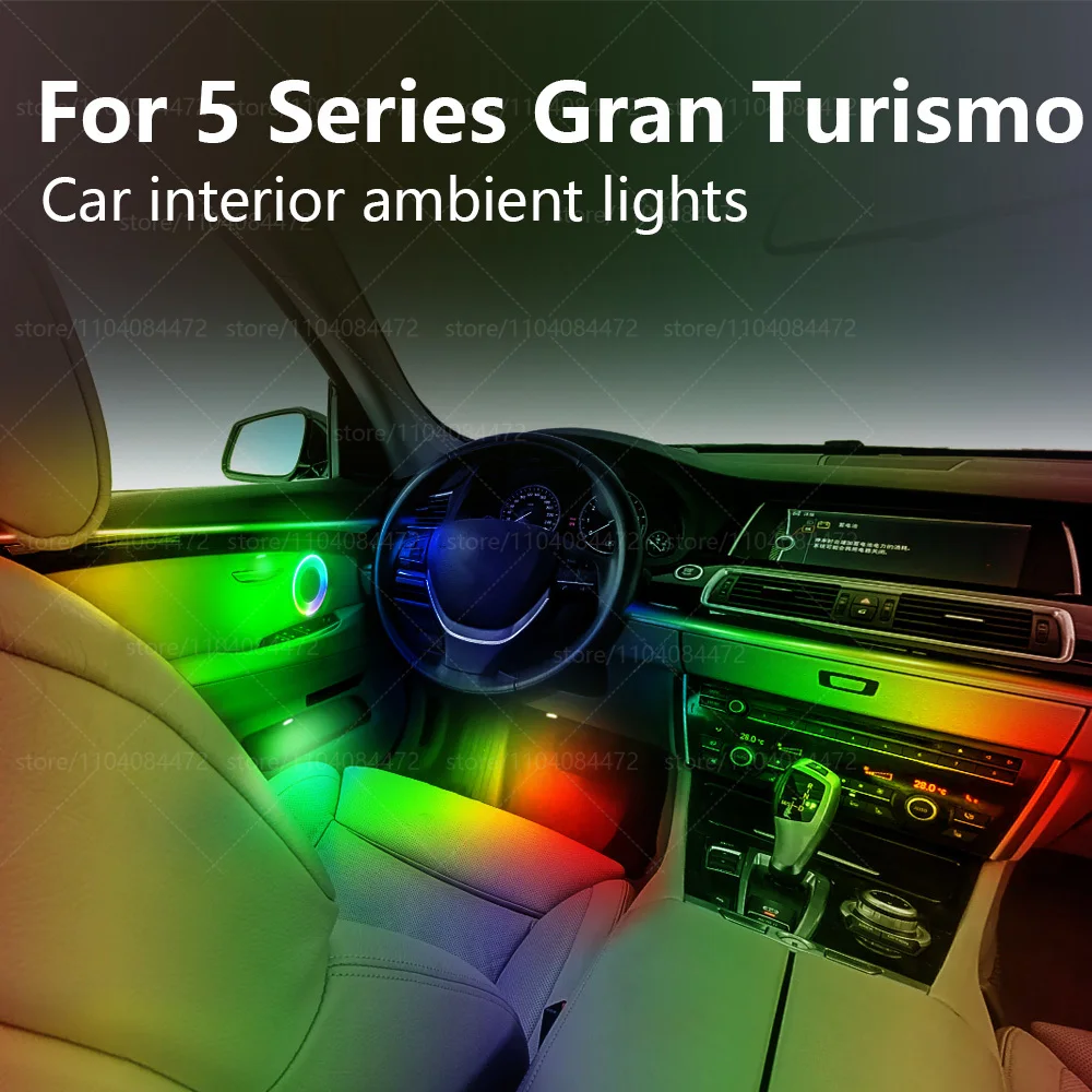 

Для BMW 5 серии Gran Turismo 22in1 RGB интерьер автомобиля акриловые автомобильные окружающие освещение RGB скрытая акриловая полоса украшения аксессуары