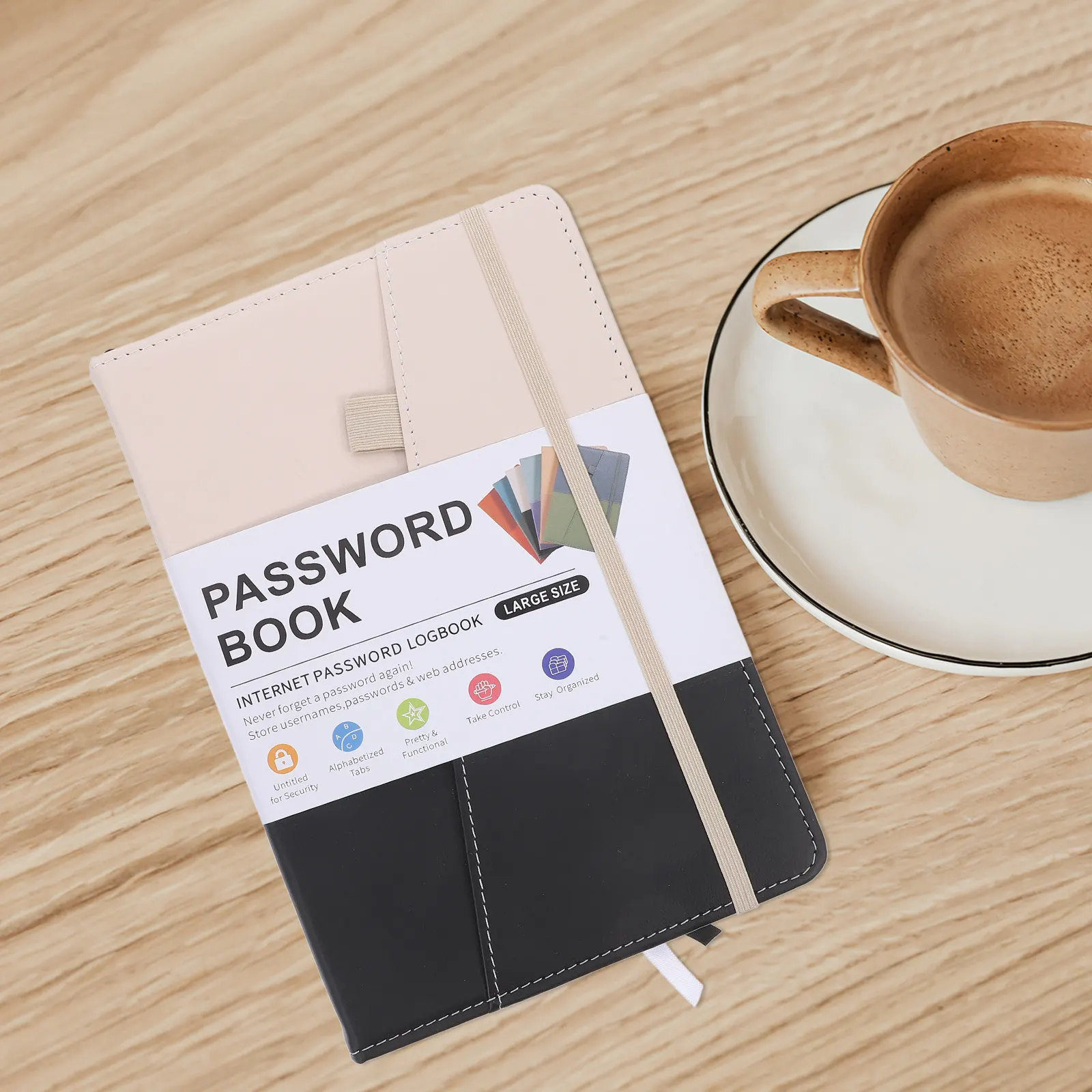 A5 Address Organizer Password Notebook Small Phone Book Home Office Book Portable Telephone Organizer for Phone Numbers