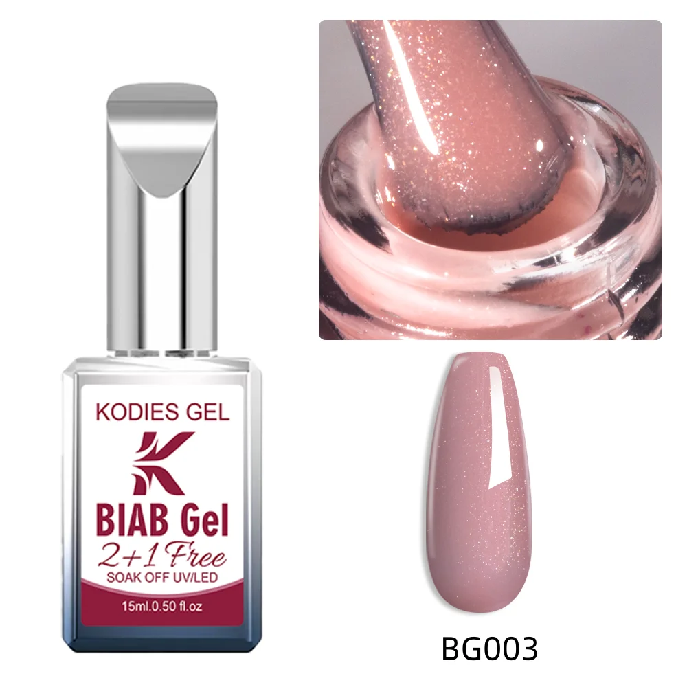 KODIES GEL Biab Builder Nagelgel in een flesje, HEMA-vrij, TPO-vrij, gel nagellak, manicure, semi-permanente UV nagelkunst, nagelverlenging