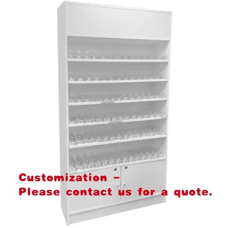 custom.HIKUYA Heavy Duty Modern MDF Rack Store Use Supermarket Display Showcase-White