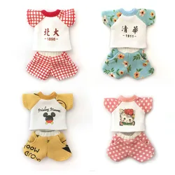 New Pure Cotton Ob11 Doll Suki Couple Set Cartoon T-Shirt + Shorts For Ymy, Penny, Obitsu11, Molly, Nendoroids 1/12 Bjd Doll