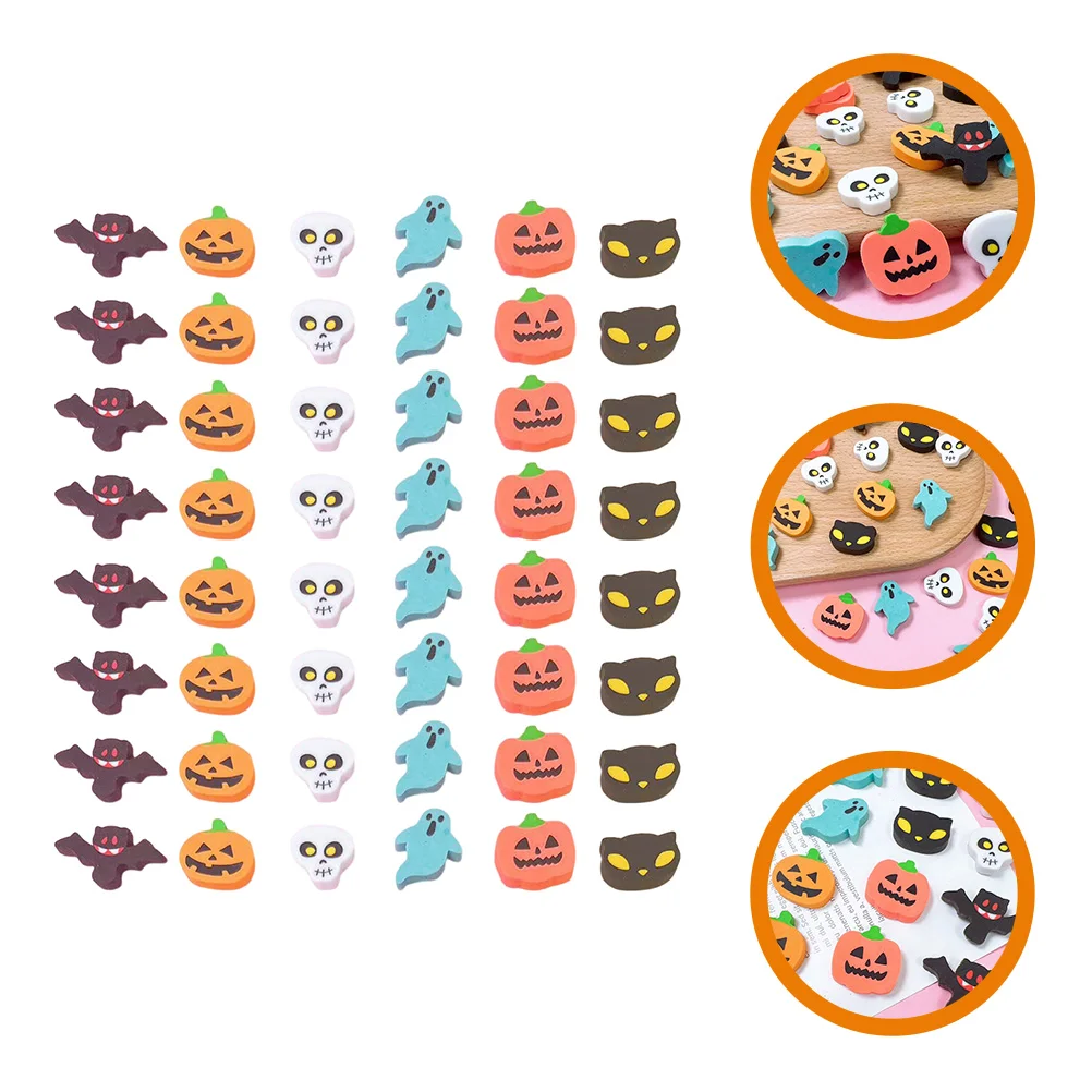 100 pçs halloween papelaria borracha desenho acessório borrachas em massa dos desenhos animados mini