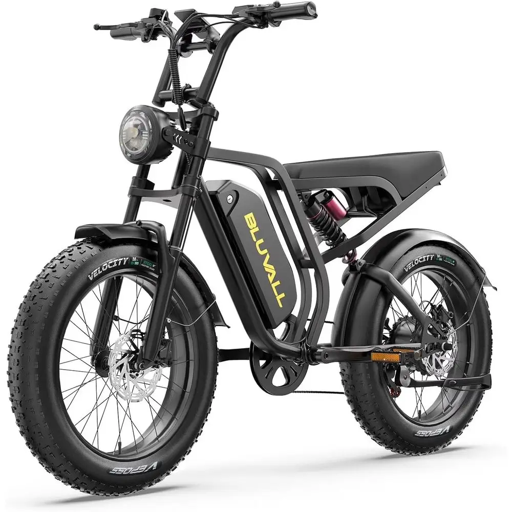 

1500W 35MPH 52V 20AH Battery Electric Motorcycle, 20 Tires, 7-Speed Off-Road Bike