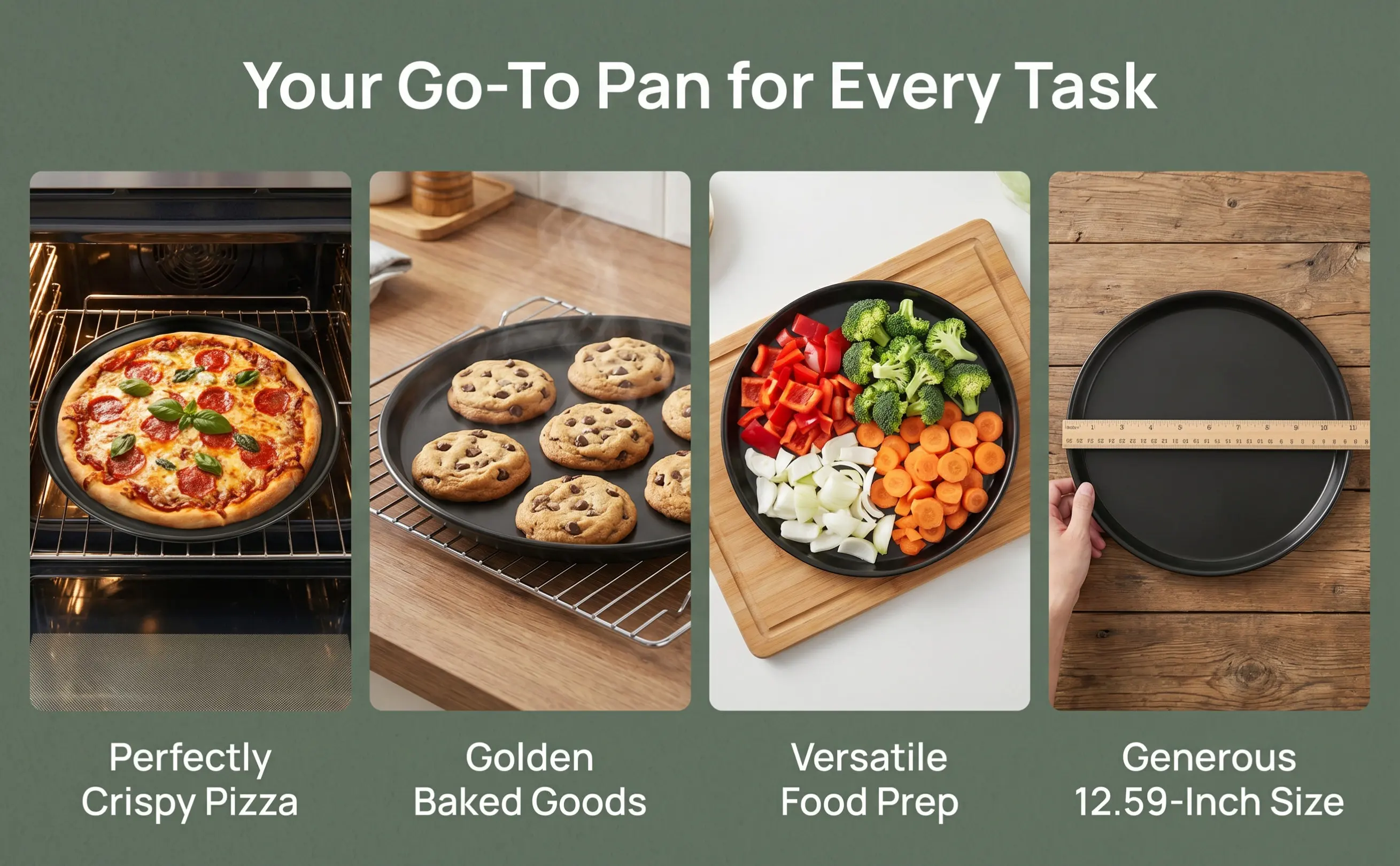 Pizza Stone Baking - Oven Pizza Crisper Pan Ronde Anti-aanbak