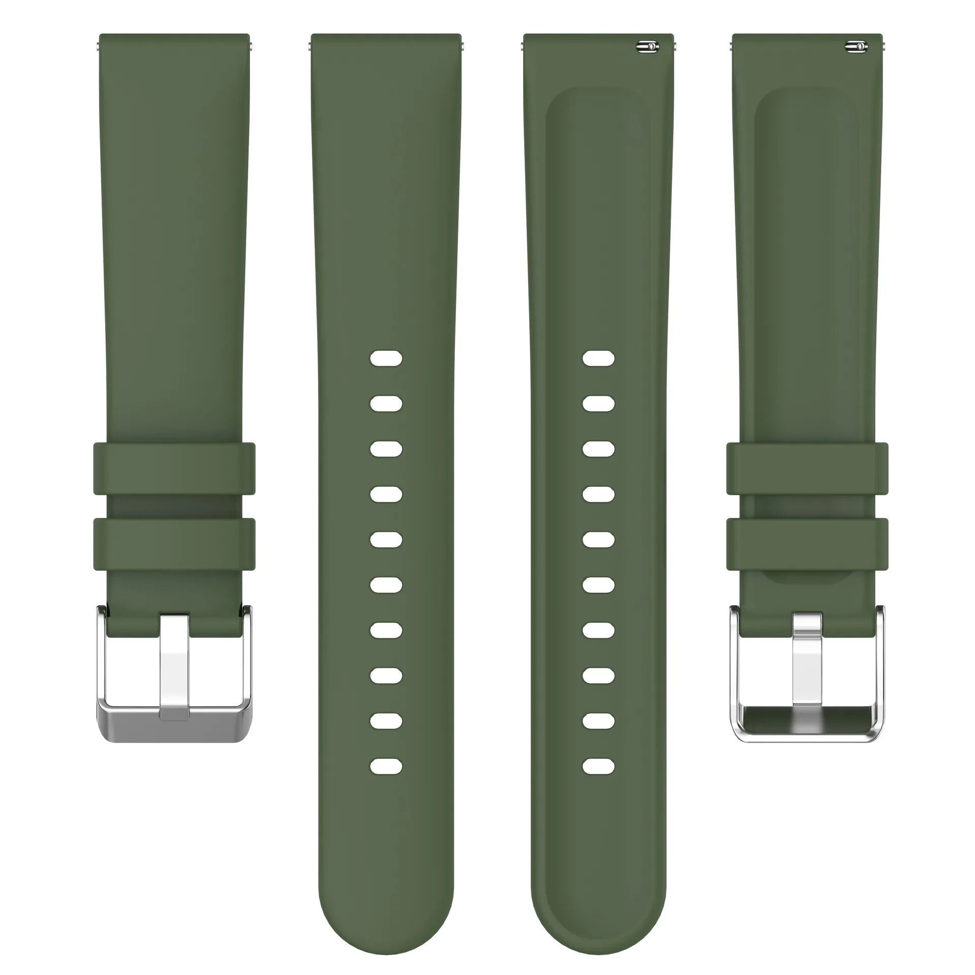 20 مللي متر 22 مللي متر ل Amazfit Bip 6 5 3 Pro/S Lite/U Pro/GTR 4 2 Correa سيليكون الفرقة حزام Amazfit 4 Mini/2 2E 3 معصمه سوار