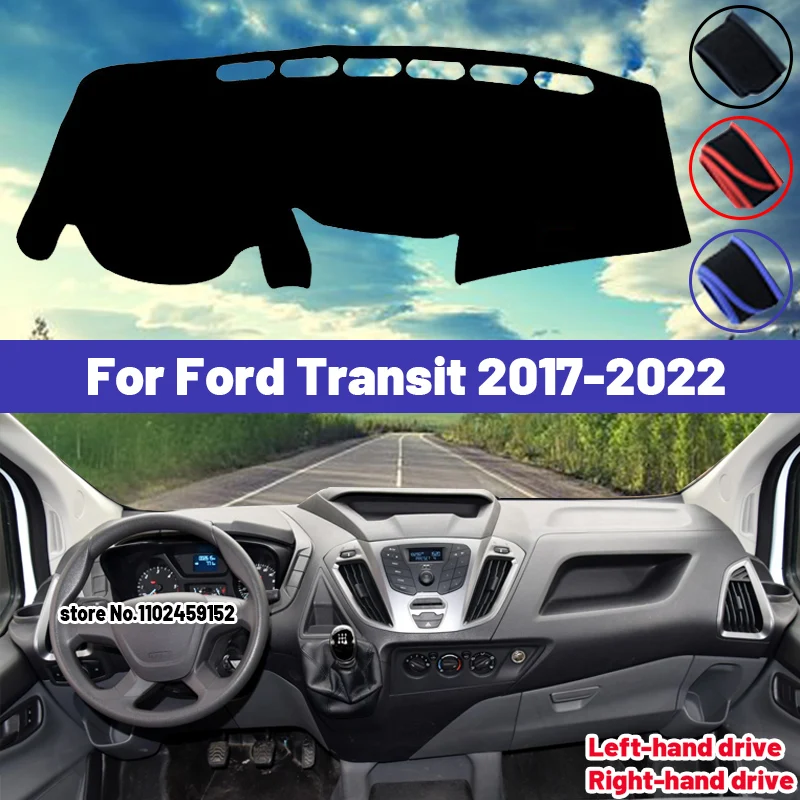 High Quality For Ford Transit 2017 2018 2019 2020 2021 2022 Car Dashboard Cover Mat Sun Shade Avoid Light Pad Carpets Anti-UV