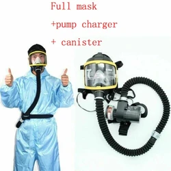 Protettivo elettrico a flusso costante fornito alimentato ad aria maschera antigas a pieno facciale sistema respiratore maschera respiratore fornitura di sicurezza sul posto di lavoro