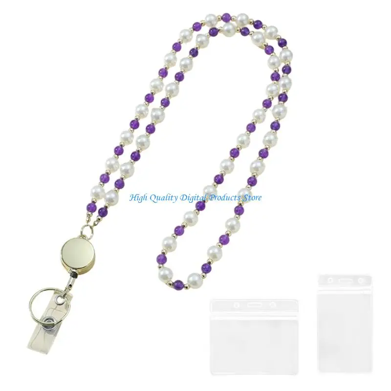 U2JE Flexible Rotating Card Holder With Vibrant Fashionable Petal Design Quality ABS Construction And Adjustable Cord Length