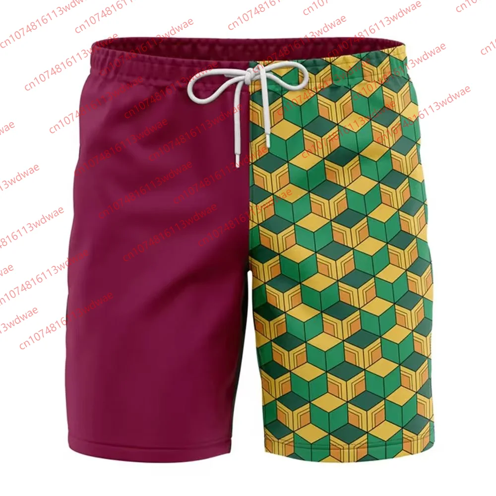 

Шорты с лезвием Ghost Slayer, мужские шорты в стиле Demon Slayer, летние пляжные плавки, японский купальный костюм для косплея, детские шорты