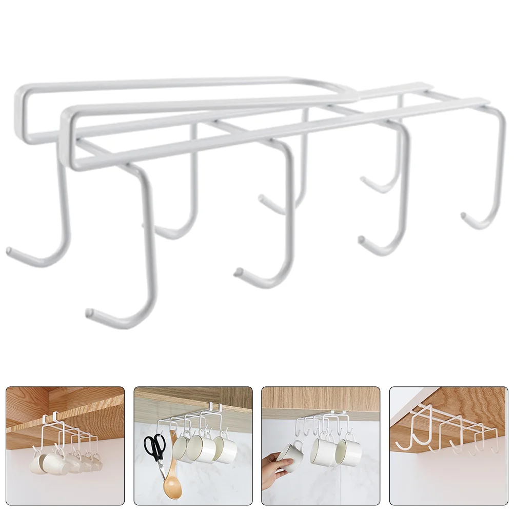 

Coffee Cup Mug Storage Rack Kitchen Hooks Bottle Punch Free Hanger Under Cabinet