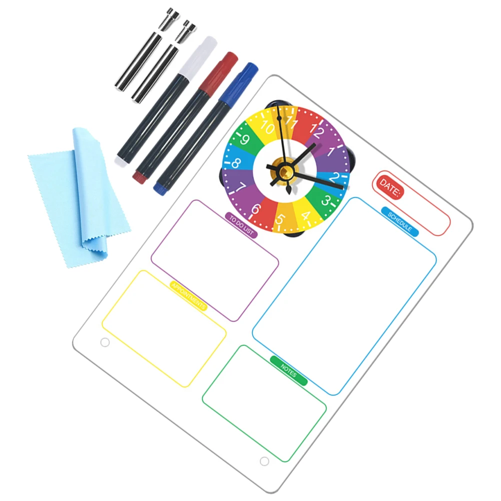 

Whiteboard with Stand Vertical Notepad Multi-function Memo Clear Desktop Dry Erase Office