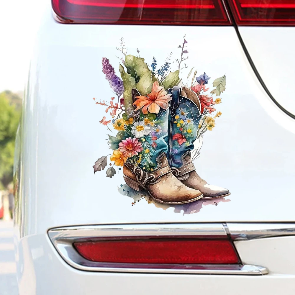 Western Cowgirl Boot Creative Decorative Stickers, Suitable for a Variety of Scene Decorations, Such As Cars, Trucks