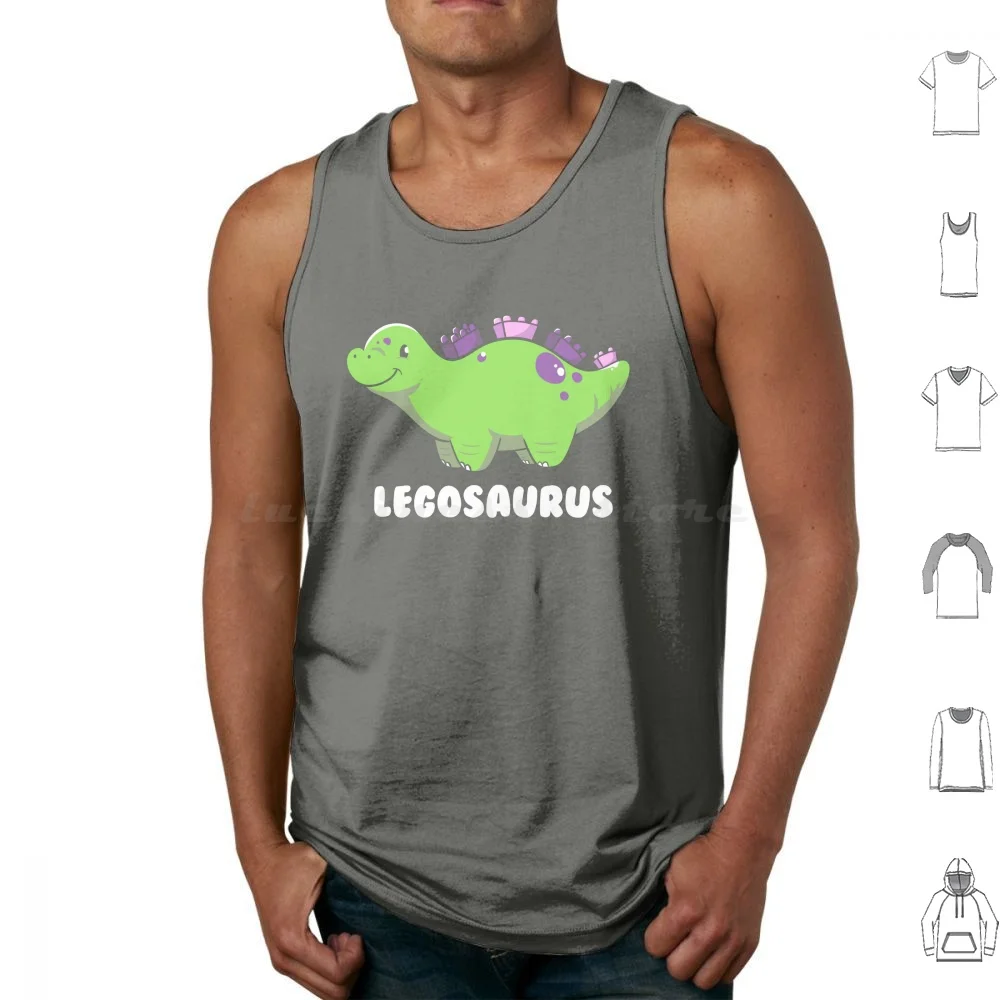 Legosaurus Dinosaur Kids By Tobe Fonseca Tank Tops Vest Sleeveless Toys Dinosaur Kids Children Funny Cute Dino Animals