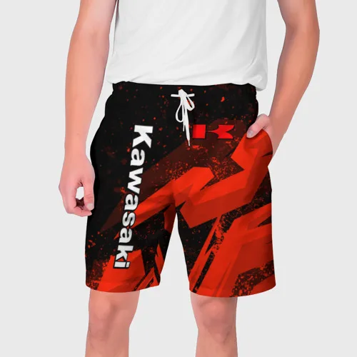 

Kawasaki motorcycle 3D printed riding shorts, fast drying breathable sports riding shortsg Shorts