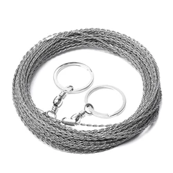 Rope Saw Portable Stainless Steel Wire Saw Manual Cutting Chain Camping Hiking Survive Woodworking Tools(9.8Feet) Easy Install