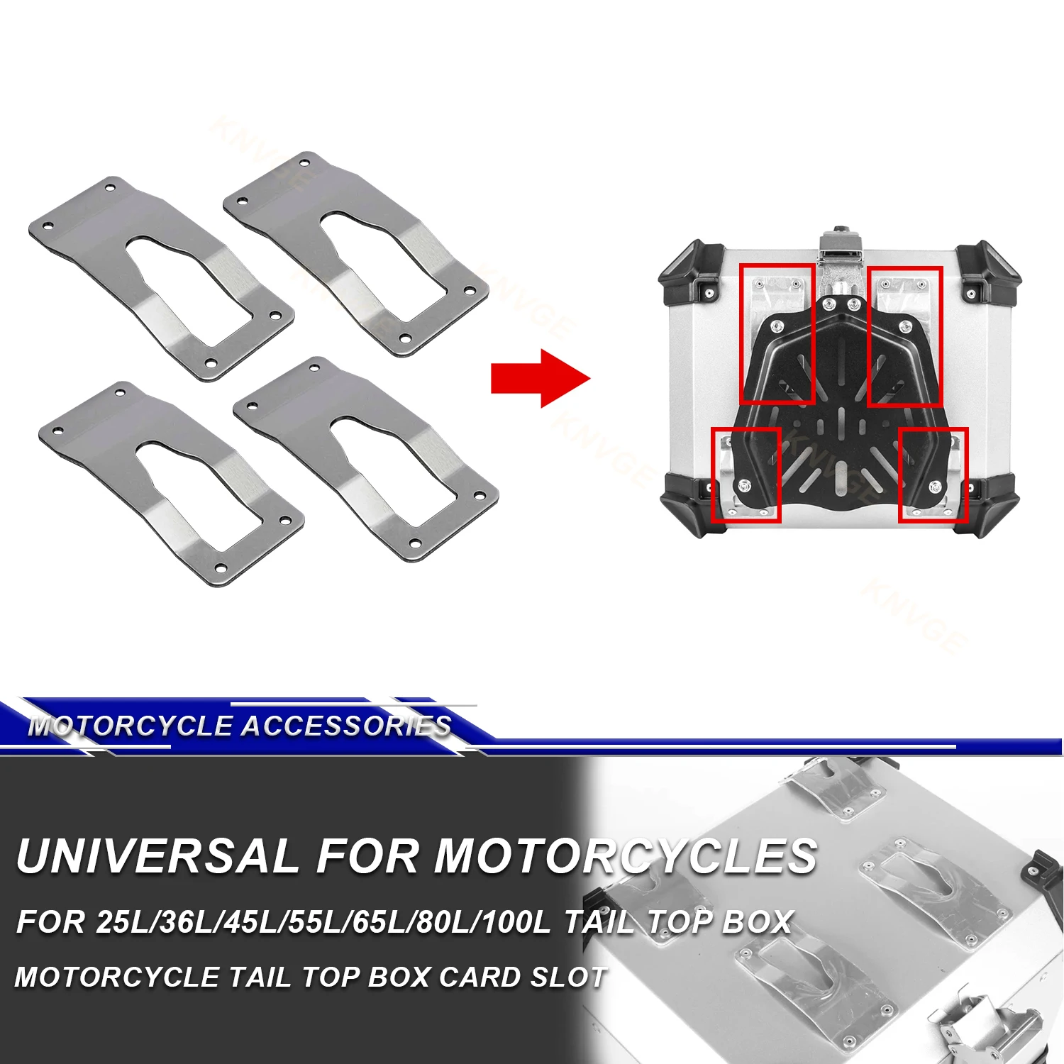 

Universal Motorcycle Top Case Base Plate Quick Release Mount Slot Tail Side Box Rear Trunk Luggage Case Installation Parts