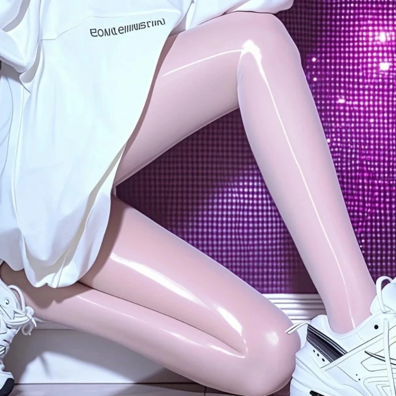 1Pc Women's High Oil Content Glossy Horse Oil Stockings Plus Size Thin Pantyhose High Waist Elastic Glossy Sheer Tights Socks