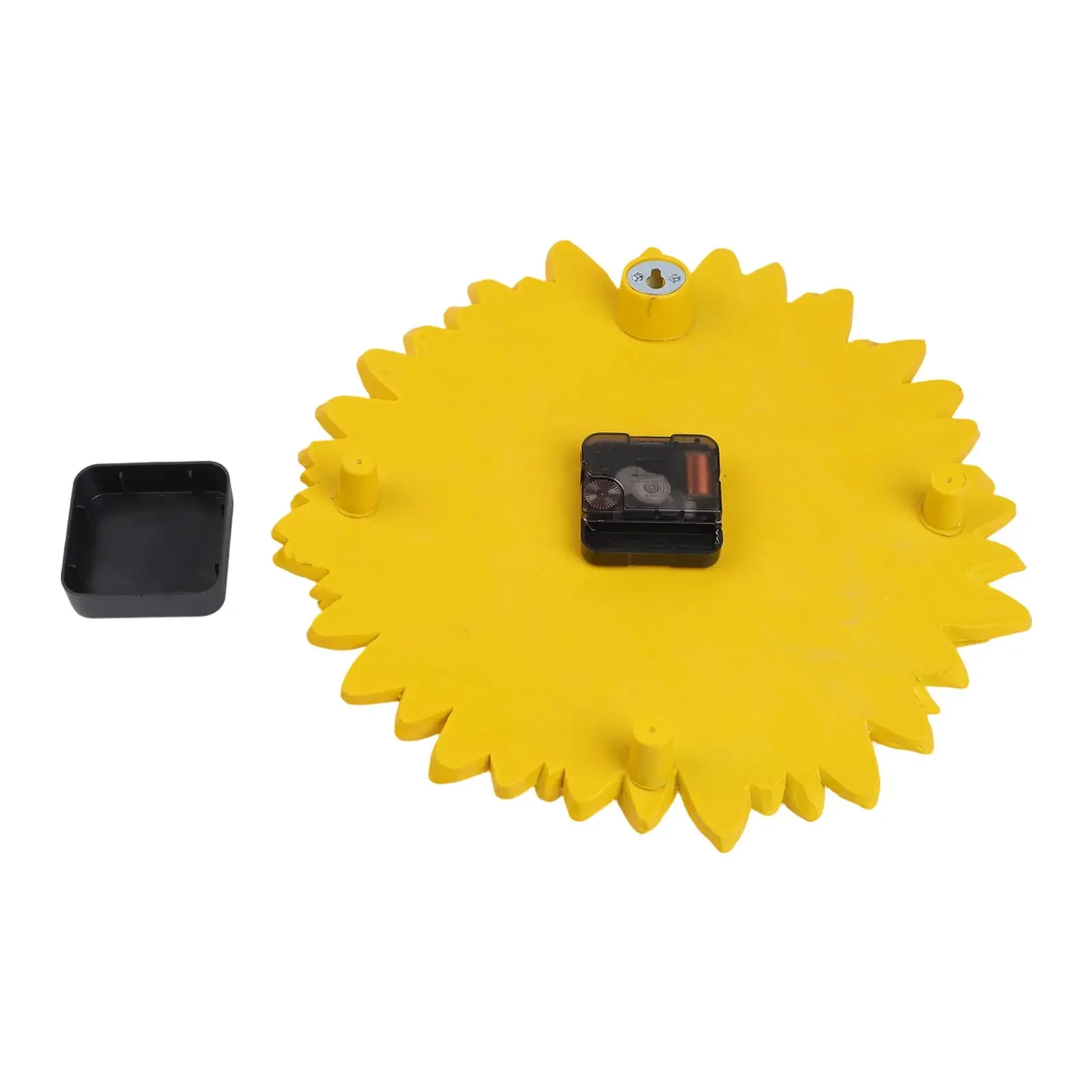 Home Decoration Sunflower Clock Dustproof Design Easy Hanging Design Modern Decor Resin Material Weatherproof Clock