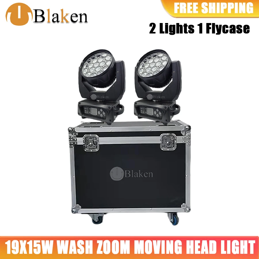 

0 налог, 2 шт., 19x15 Вт, Zoom Wash Lyre Wash Dmx512 Wash Zoom Rgbw, движущаяся головка, фотосессия с полетом, сцена для диджея, ночного клуба