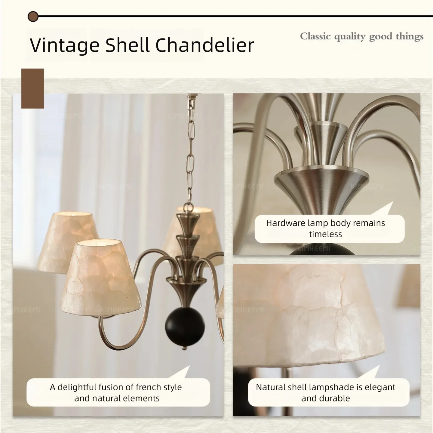 French Retro Shell Chandelier - đánh giá và giá Home Of The Year Bathroom