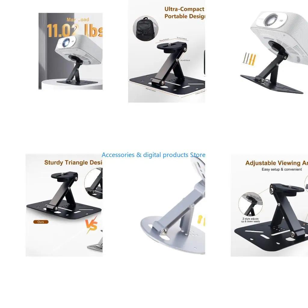 77JD Versatiled Projector Mount 26mm Folded Thickness 180° Rotate Adjustable