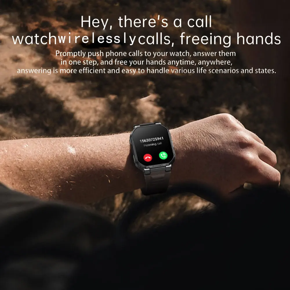 2026 Upgraded Smart Watch with Large Touch Screen Message Alerts Wireless Call Step Counter Health Monitor for iPhone Android