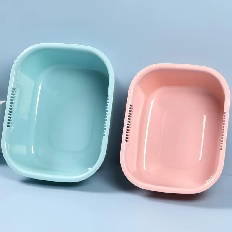 

Утолщенная пластиковая прямоугольная таз-раковина для стирки, умывания, использования на кухне и в ванной, для домашнего использования, инструмент для уборки