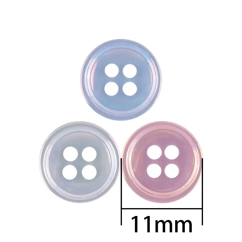 10/20 قطعة 11 مللي متر أزرار الراتنج AB الملونة 4 ثقوب زر مستدير اليدوية DIY بها بنفسك لوازم الخياطة الملابس والاكسسوارات قمصان الديكور