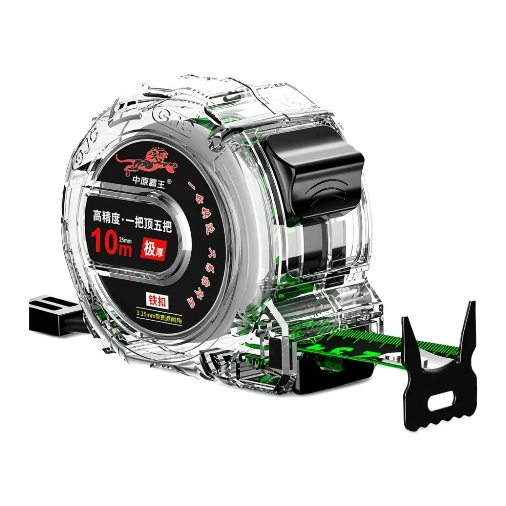 Thick Electroplated Retractable Tape Measure Carbon steel Clear Case Thick Electroplated Tape Measure 10m / 32.8ft High Accuracy