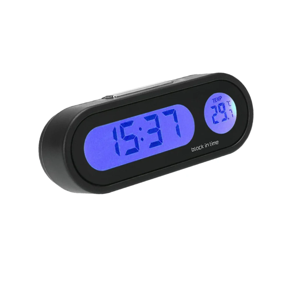 2-in-1 Digital Alarm Clock Temperature Dual Alarm Dual Functionality Backlight Feature Temperature Clock Fit For Vehicle Offices