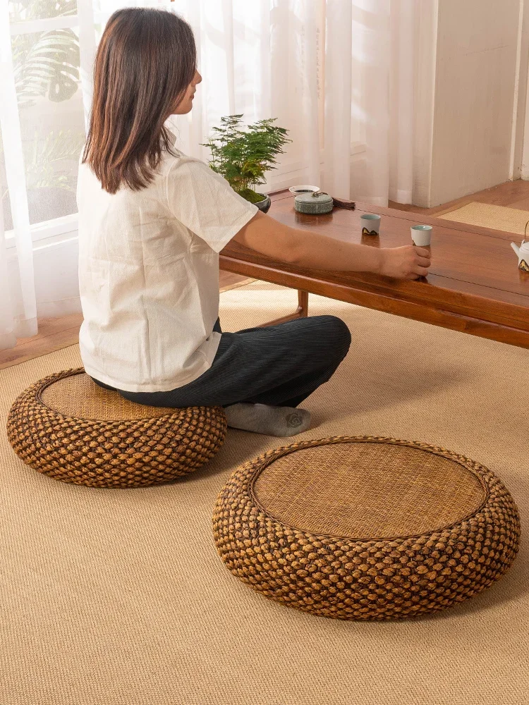 Rattan futon tatami seat cushion Japanese-style home bedroom meditation tea ceremony bay window straw mat hit living room seat