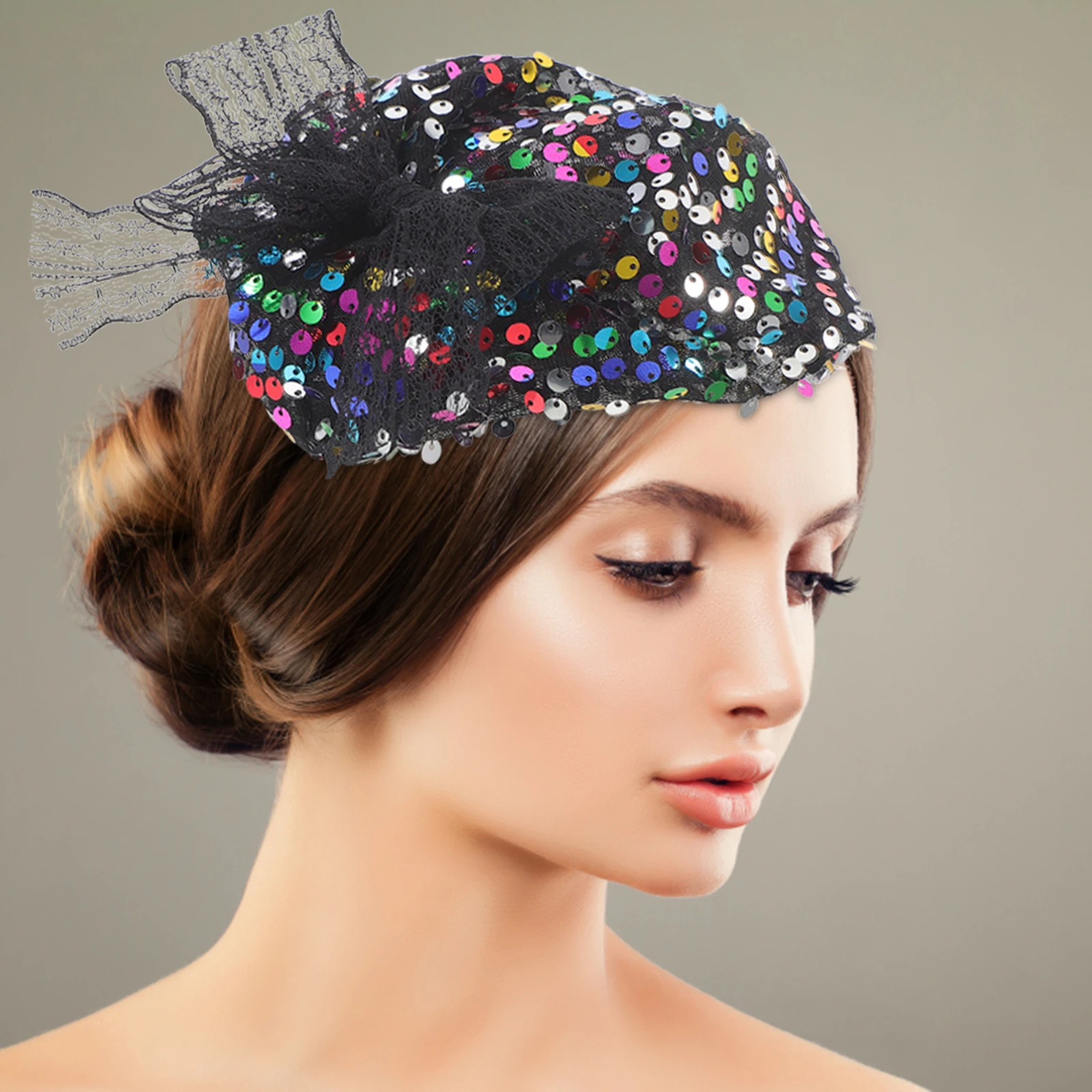 

Fish Scale Headb Retro Fascinator Wedding Hair Accessories Colorful Ladies Hair Decors Fascinators For Women Tea Party Tea Party