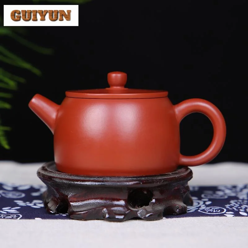 

120ML Vintage Yixing Purple Clay Teapots Handmade Pot Raw Ore Dahongpao Mud Tea Soaking Kettle Zisha Tea Set Tea Items Drinkware