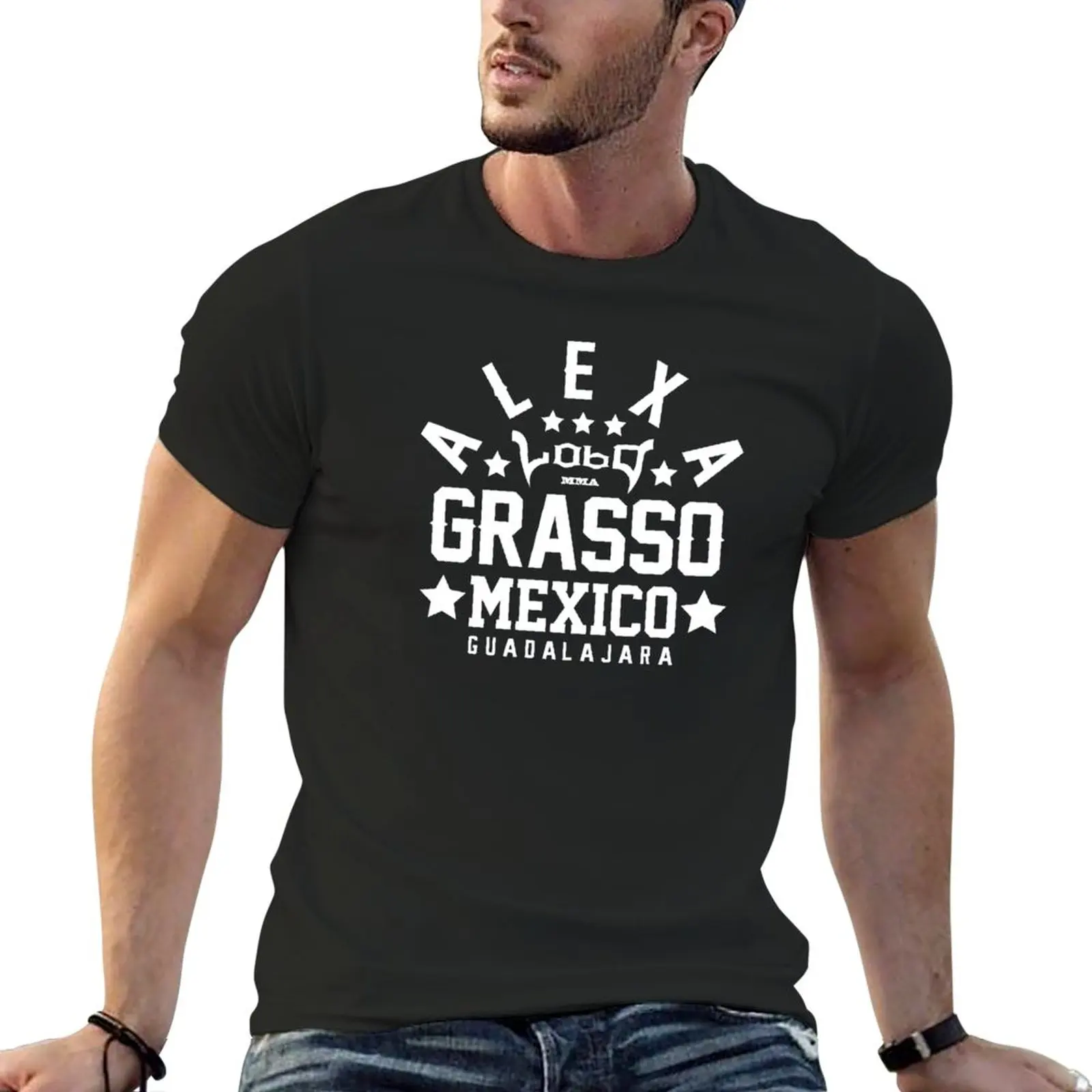 Neue Alexa Grasso Lobo T-Shirt Mann Kleidung schwarze T-Shirts benutzer definierte T-Shirts entwerfen Sie Ihre eigene koreanische Mode schlichte weiße T-Shirts Männer