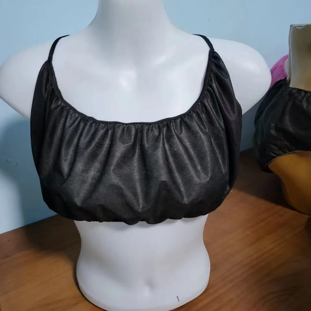 Disposable Nonwoven Bra Hanging Strap Steam Sauna Beauty Salon Women Underwear Chest Wrap Breathable Lightweight Soft Hygienic