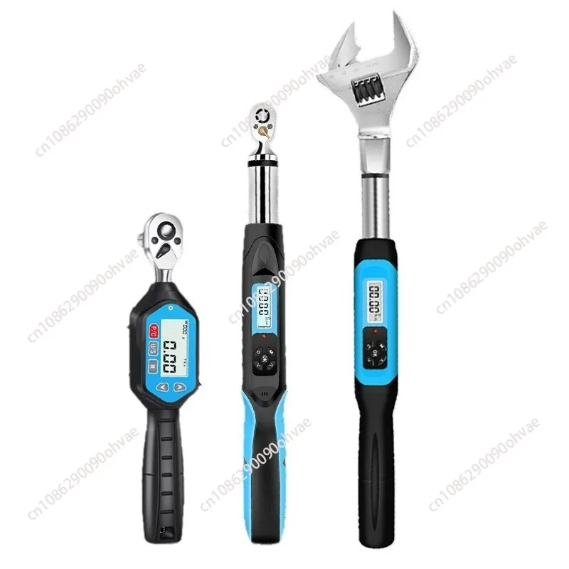 Changeable head digital torque wrench Adjustable movable opening head Auto protection high-precision torque wrench