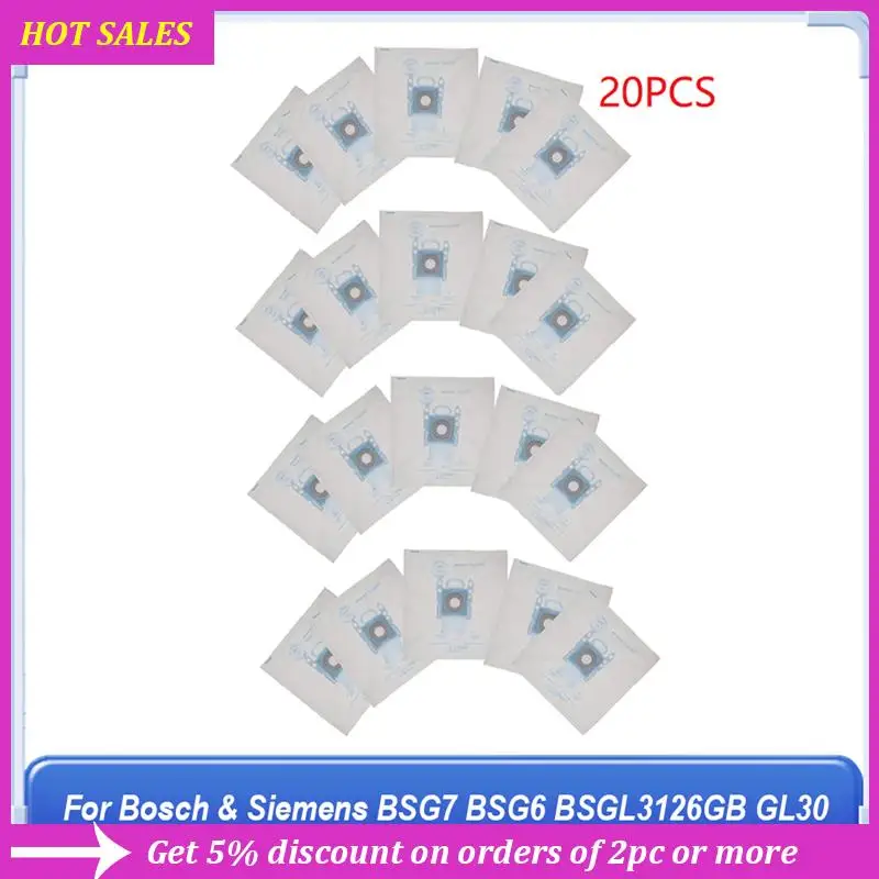 

Мешок для пыли для пылесоса типа G, 20 шт., для моделей Siemens BSG7, BSG6, GL30, изысканный