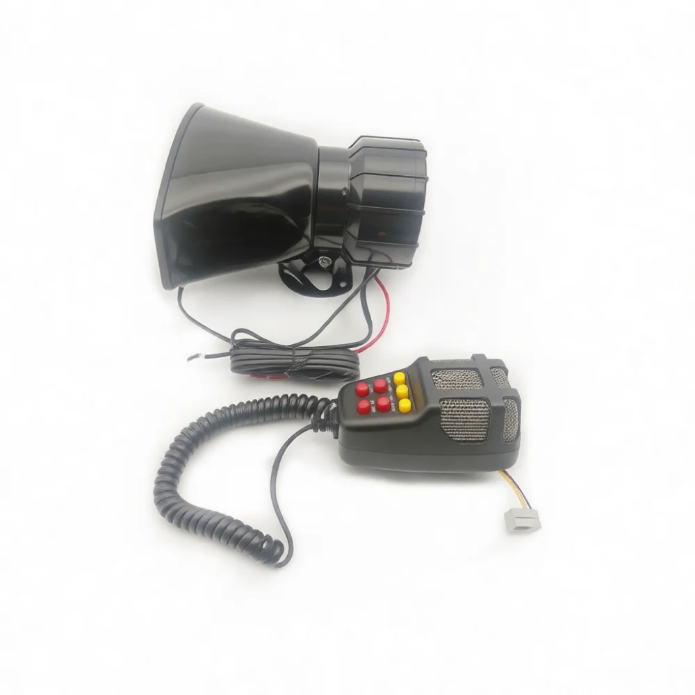 Car Alarm Horn 12V 100W 7 Tones Sounder Universal Warning Loudspeaker Vehicle External Siren Speaker Square Design